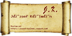 József Kálmán névjegykártya