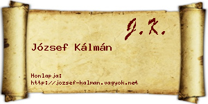József Kálmán névjegykártya