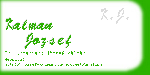 kalman jozsef business card
